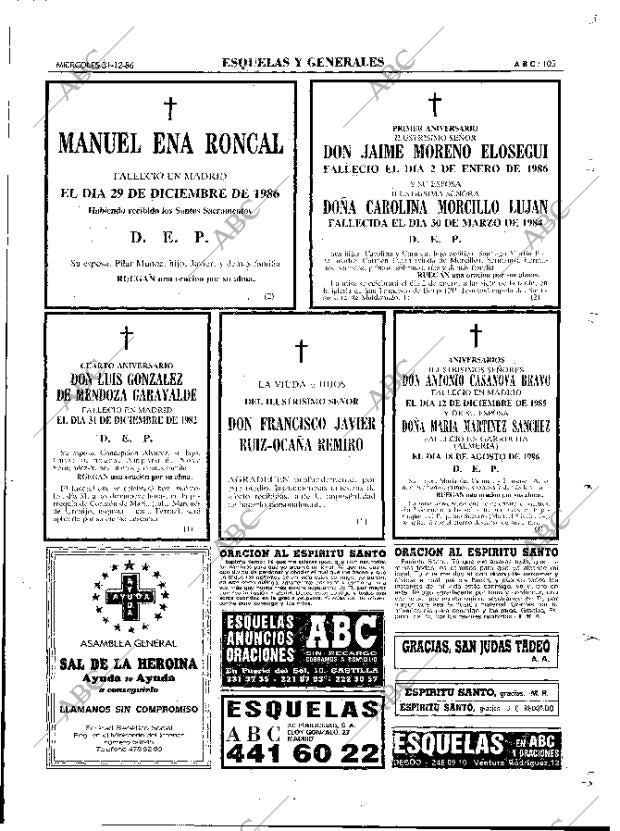 ABC MADRID 31-12-1986 página 105