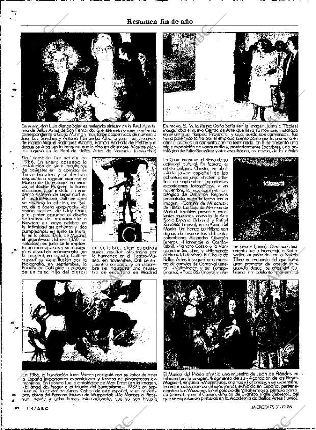 ABC MADRID 31-12-1986 página 114