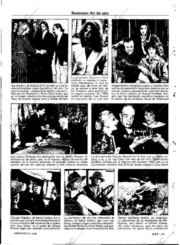 ABC MADRID 31-12-1986 página 133