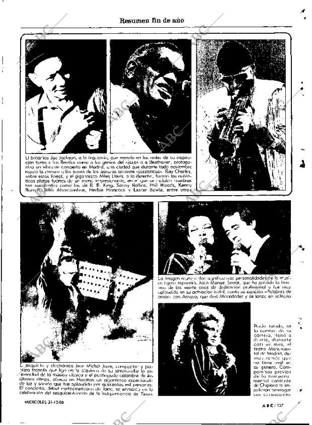 ABC MADRID 31-12-1986 página 137