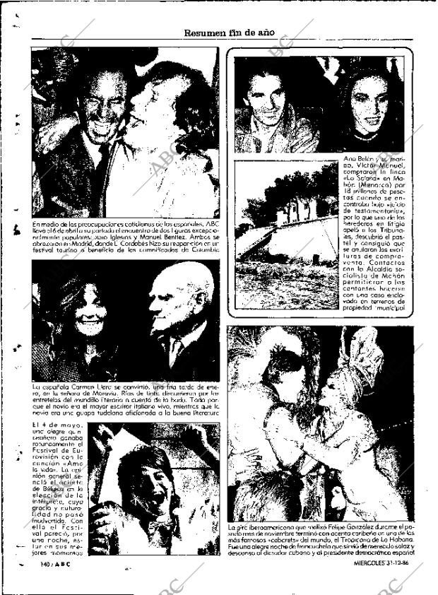 ABC MADRID 31-12-1986 página 140