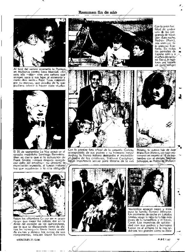 ABC MADRID 31-12-1986 página 141