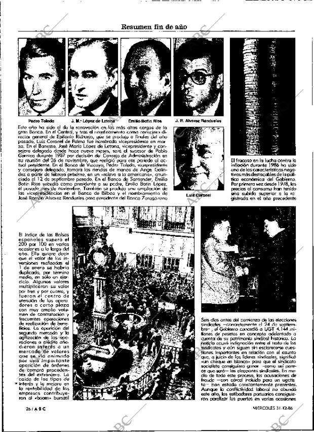 ABC MADRID 31-12-1986 página 26