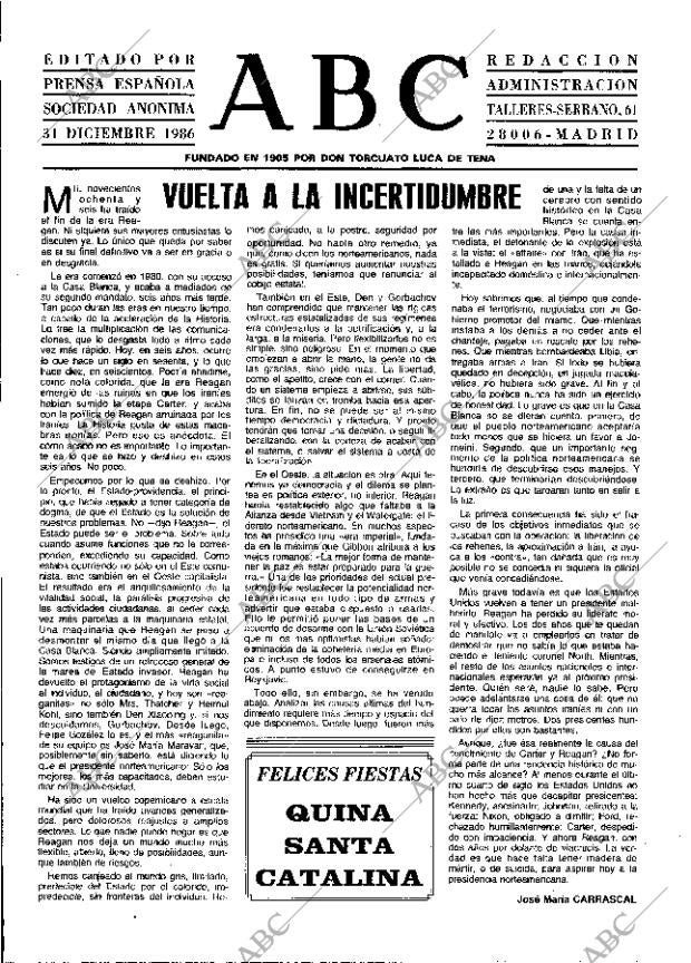 ABC MADRID 31-12-1986 página 3