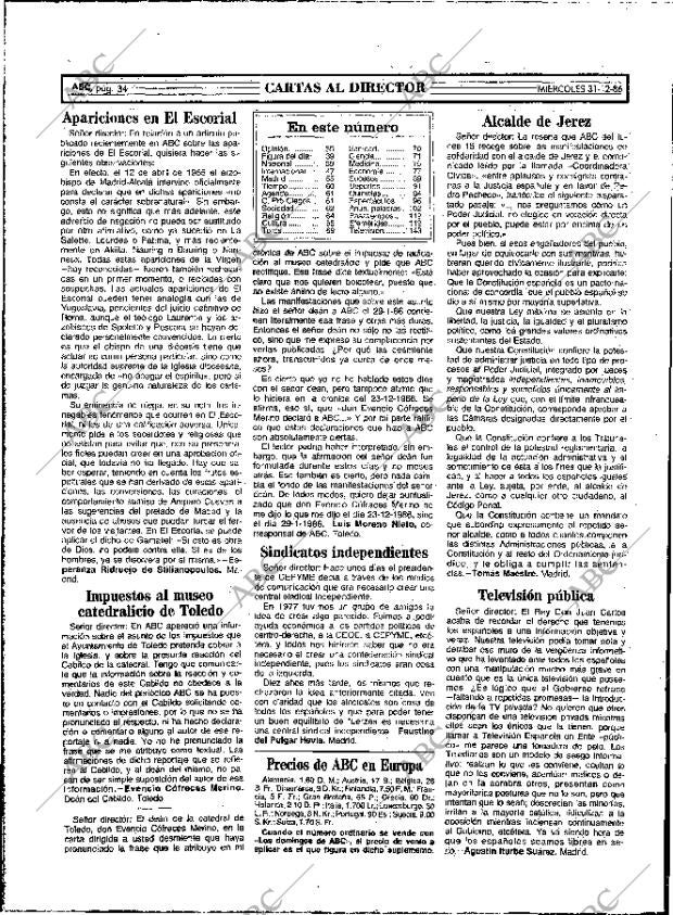 ABC MADRID 31-12-1986 página 34