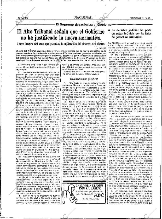 ABC MADRID 31-12-1986 página 40