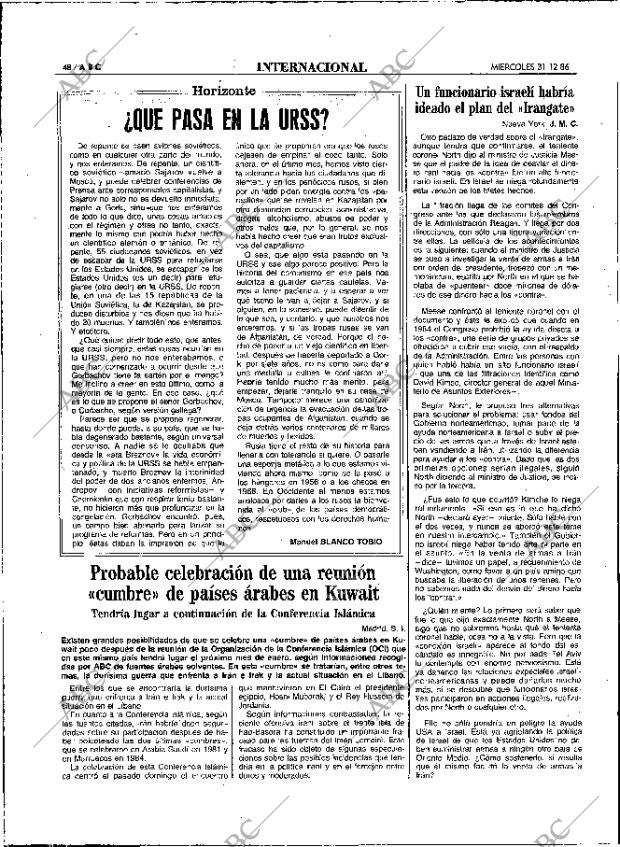 ABC MADRID 31-12-1986 página 48