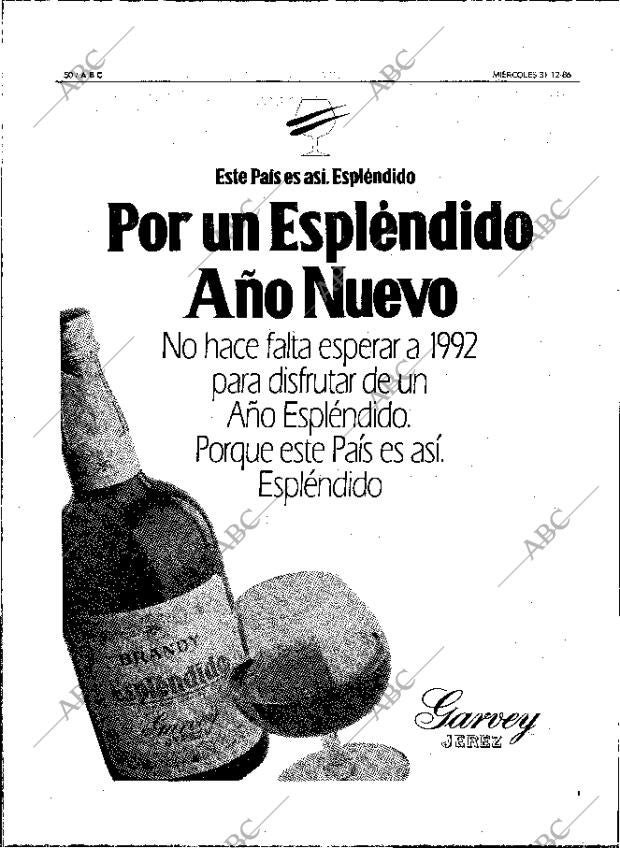 ABC MADRID 31-12-1986 página 50