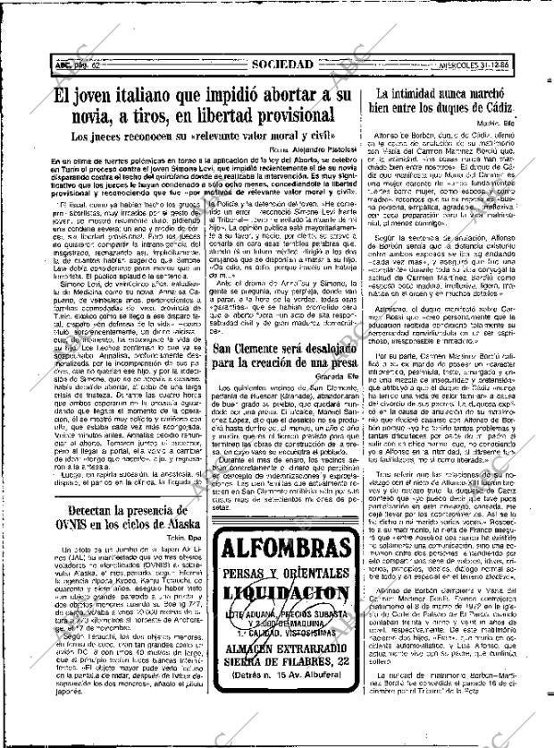 ABC MADRID 31-12-1986 página 62