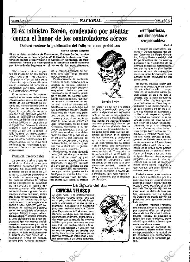 ABC MADRID 02-01-1987 página 23