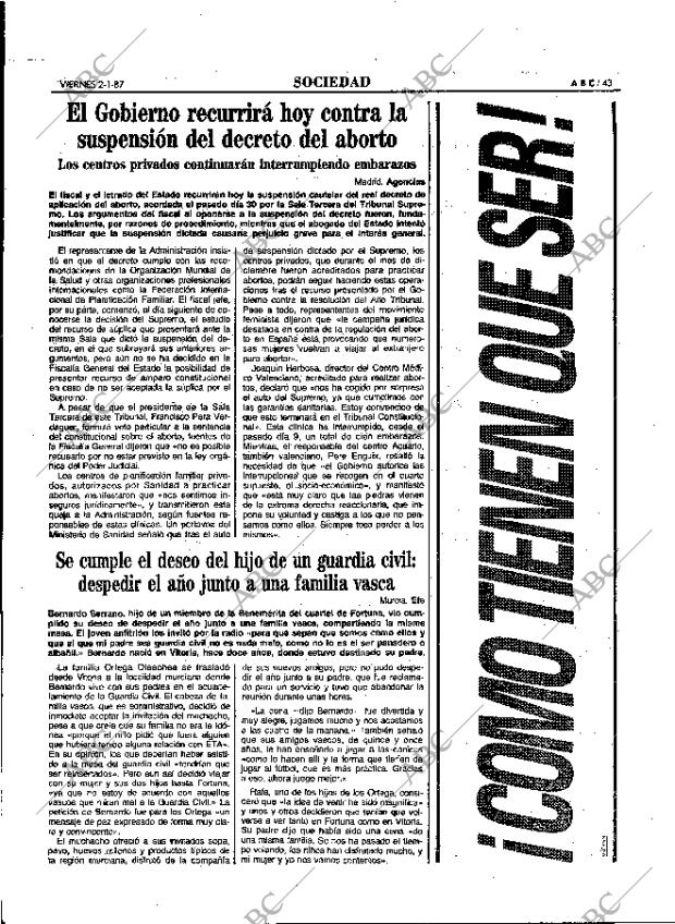ABC MADRID 02-01-1987 página 43