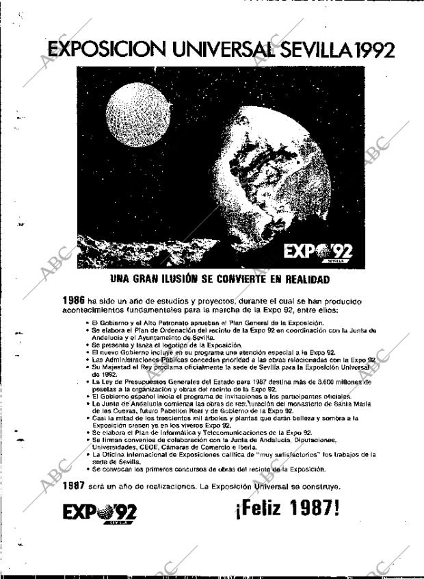 ABC MADRID 02-01-1987 página 92