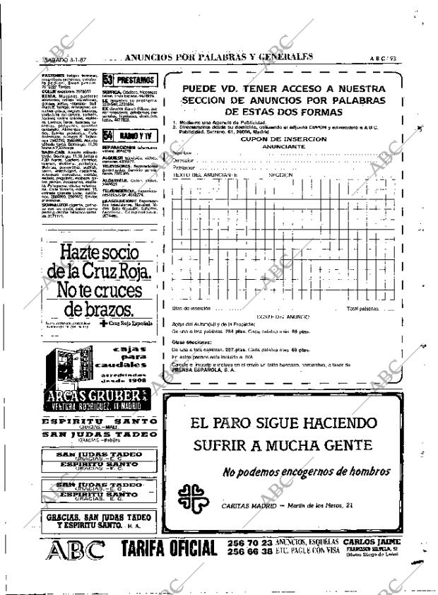 ABC MADRID 03-01-1987 página 93