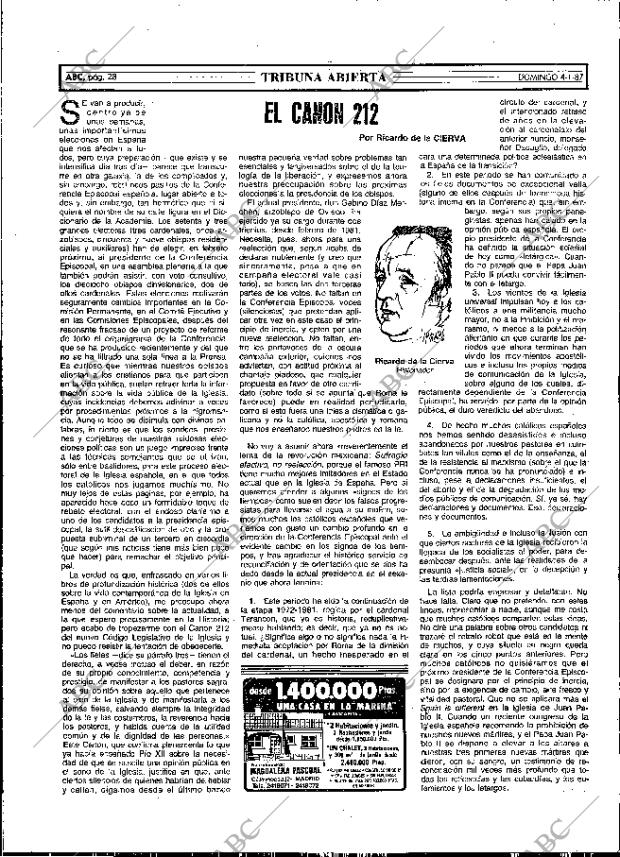 ABC MADRID 04-01-1987 página 28