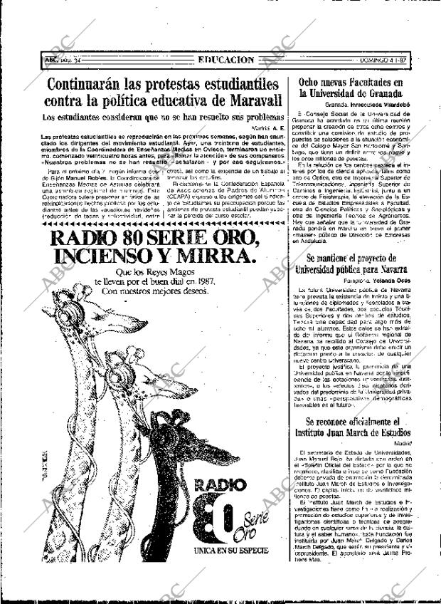 ABC MADRID 04-01-1987 página 34
