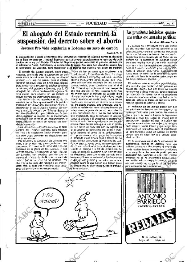 ABC MADRID 06-01-1987 página 43