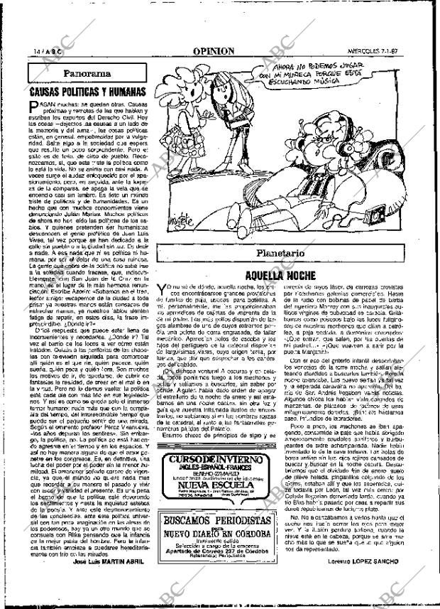 ABC MADRID 07-01-1987 página 14