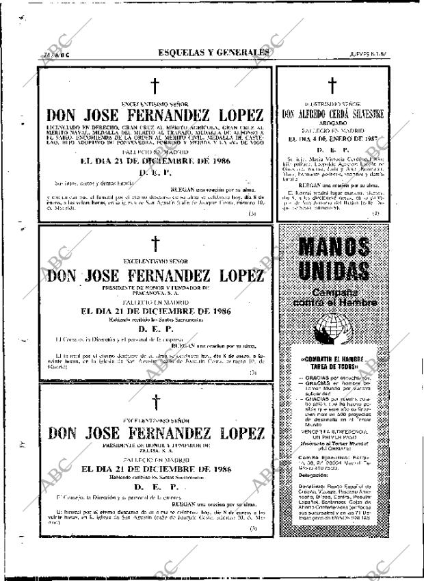 ABC MADRID 08-01-1987 página 74