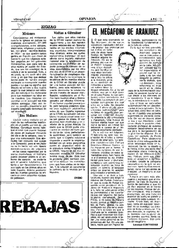 ABC MADRID 09-01-1987 página 13