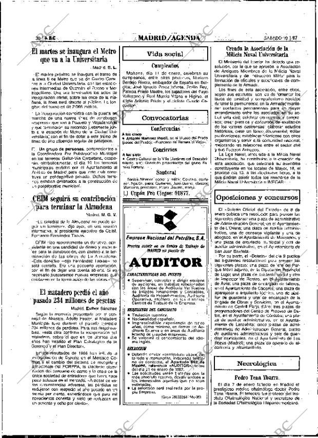 ABC MADRID 10-01-1987 página 30