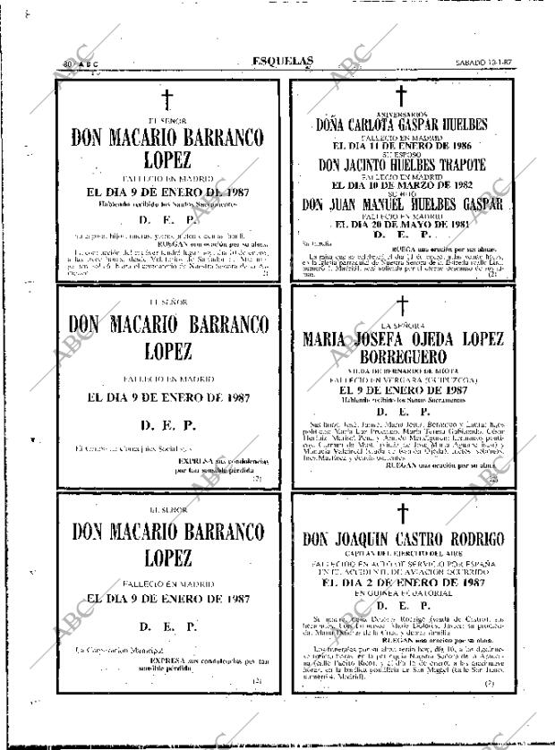 ABC MADRID 10-01-1987 página 80