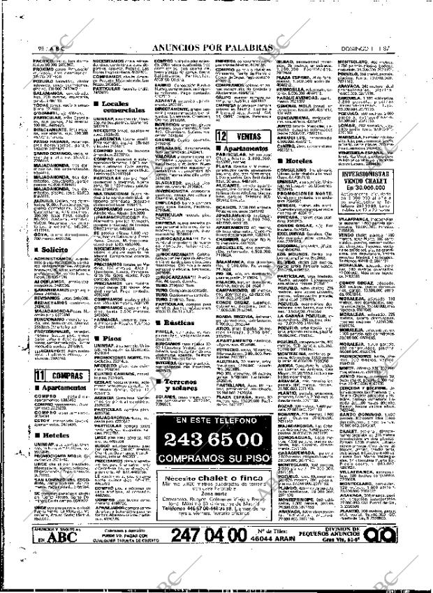 ABC MADRID 11-01-1987 página 98