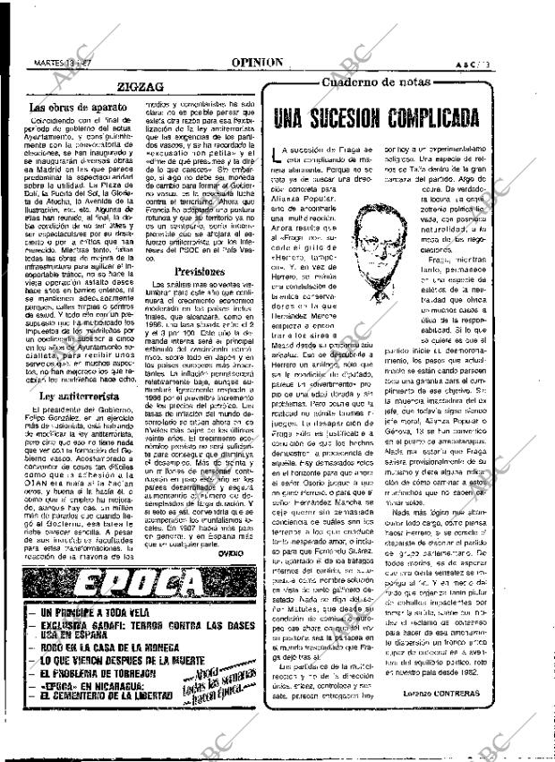 ABC MADRID 13-01-1987 página 13