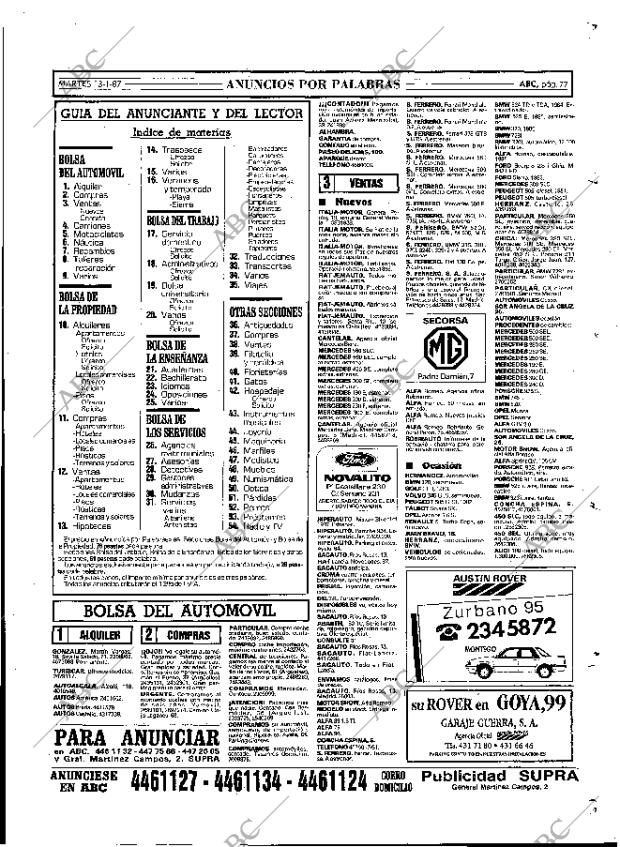 ABC MADRID 13-01-1987 página 77