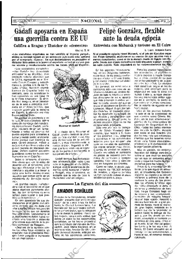 ABC MADRID 14-01-1987 página 15