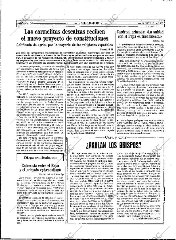 ABC MADRID 14-01-1987 página 36