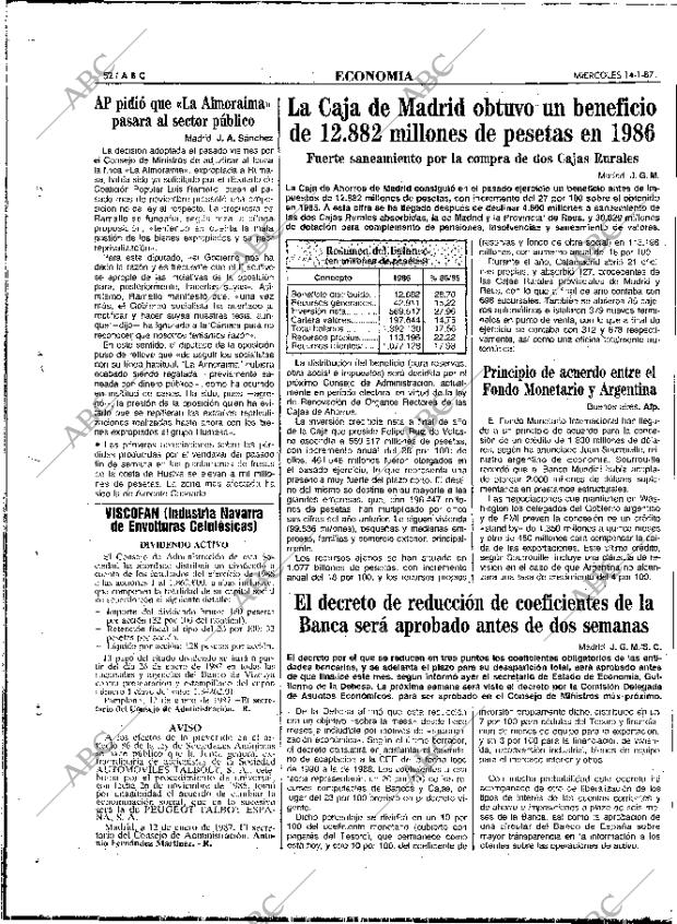 ABC MADRID 14-01-1987 página 52