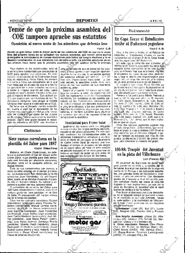 ABC MADRID 14-01-1987 página 63