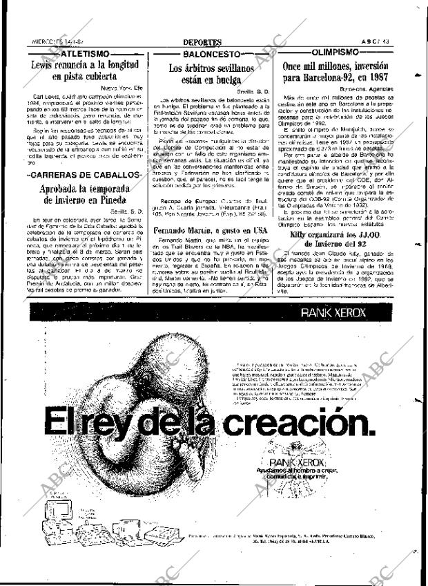 ABC SEVILLA 14-01-1987 página 43