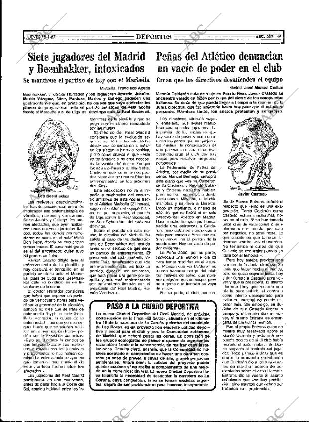ABC MADRID 15-01-1987 página 49