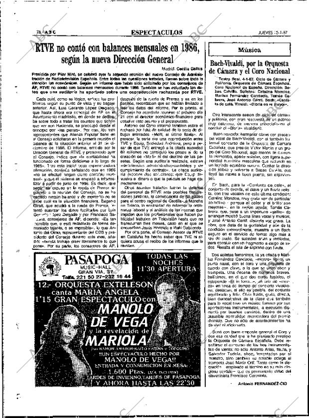 ABC MADRID 15-01-1987 página 76