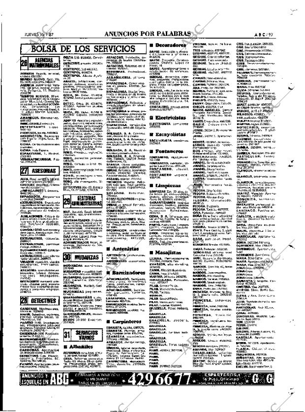 ABC MADRID 15-01-1987 página 97