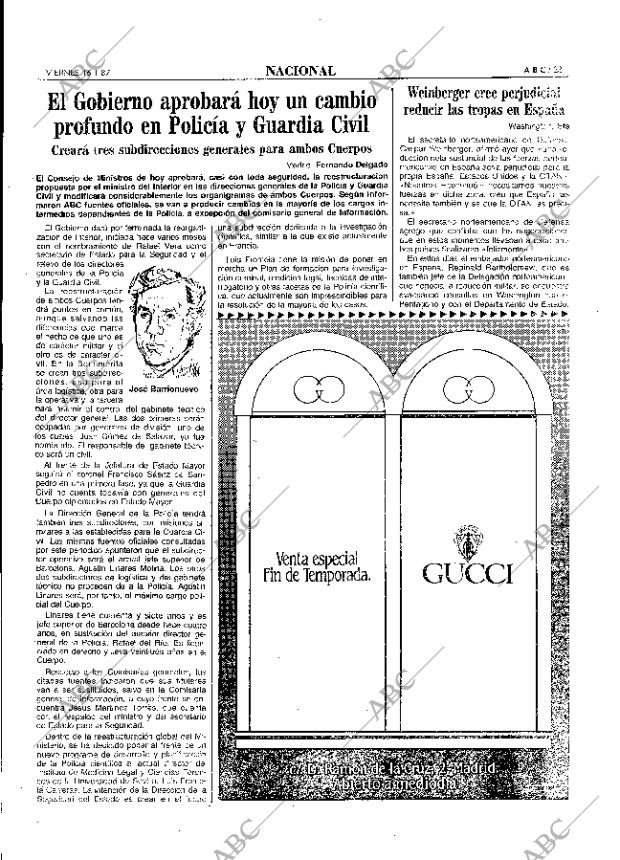 ABC MADRID 16-01-1987 página 23