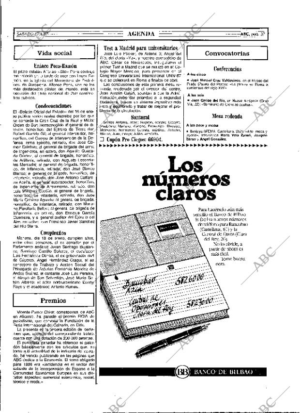 ABC MADRID 17-01-1987 página 37