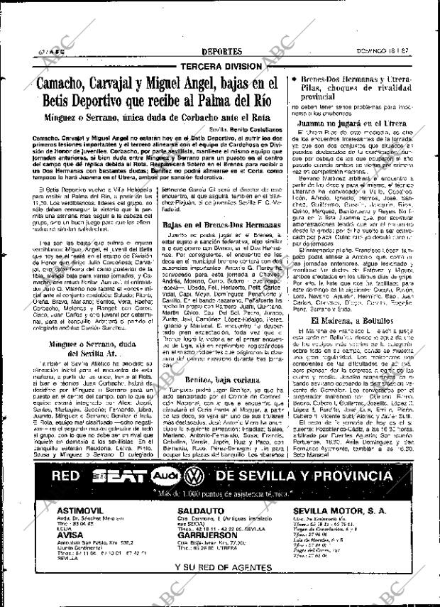 ABC SEVILLA 18-01-1987 página 62
