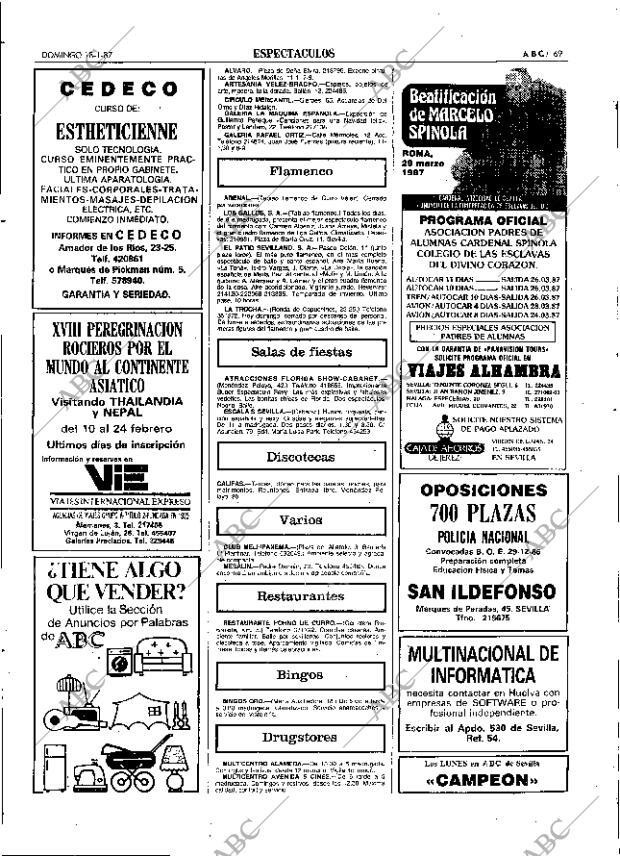 ABC SEVILLA 18-01-1987 página 69