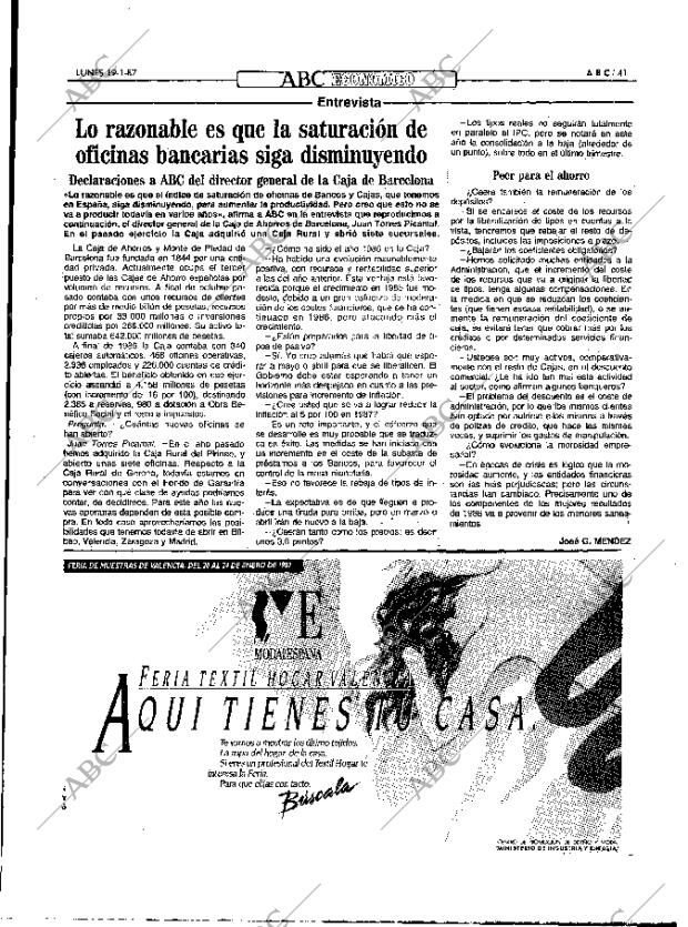 ABC MADRID 19-01-1987 página 41