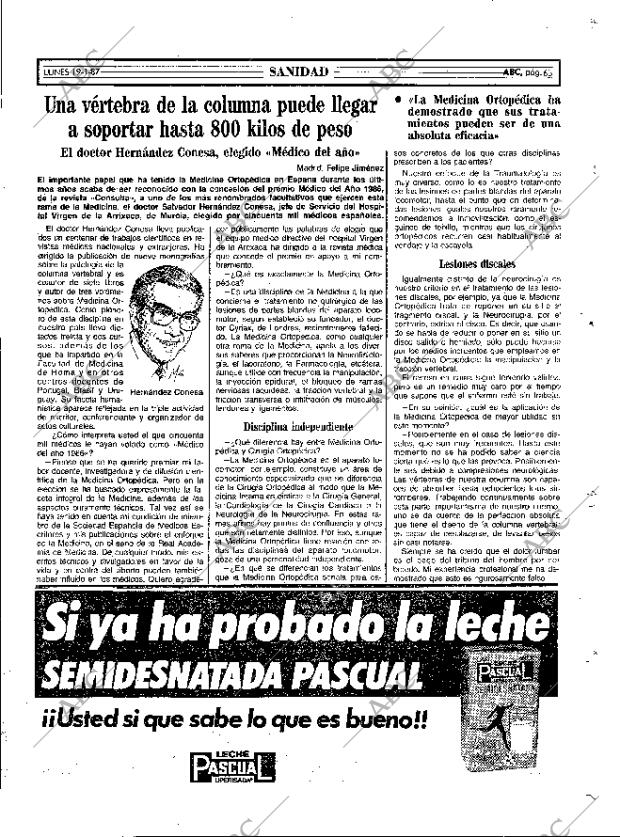 ABC MADRID 19-01-1987 página 65