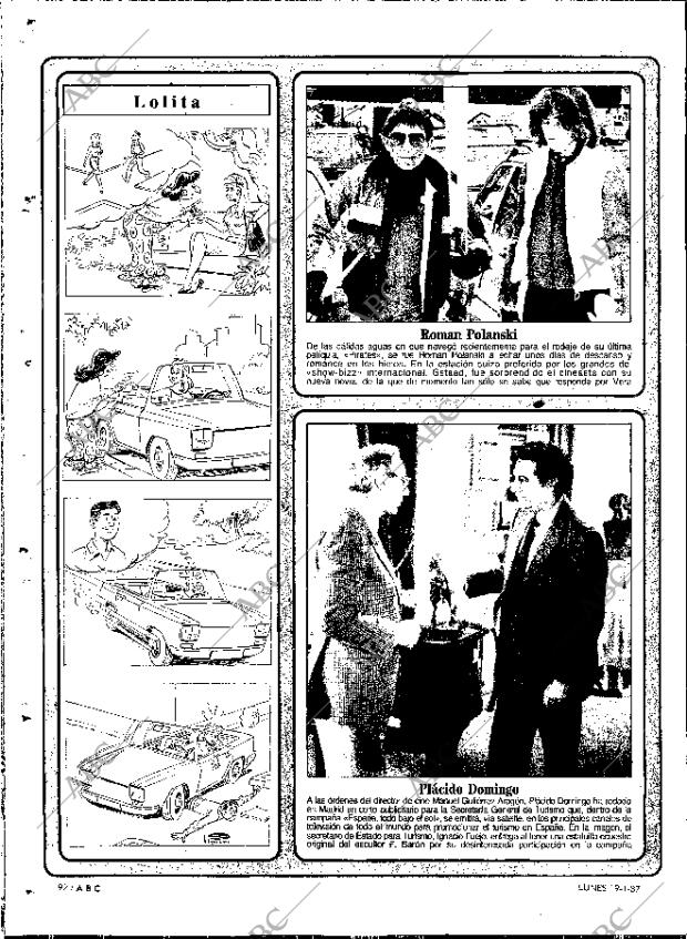 ABC MADRID 19-01-1987 página 92