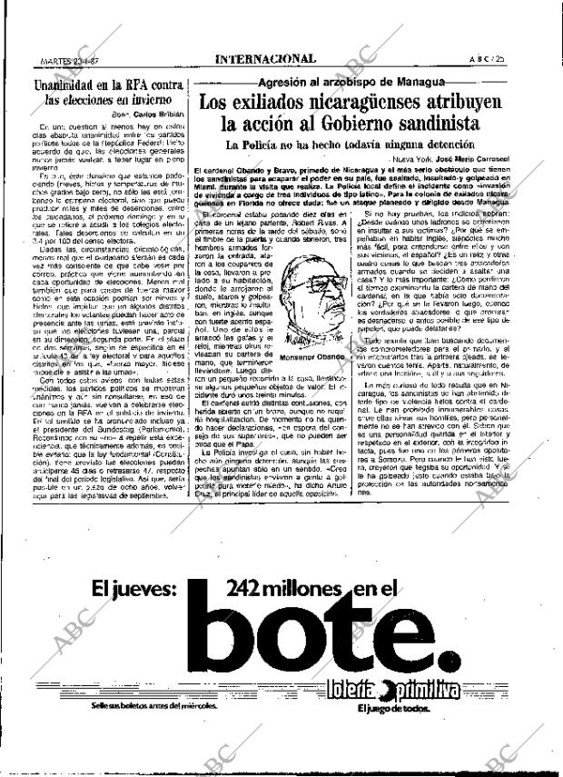 ABC MADRID 20-01-1987 página 25