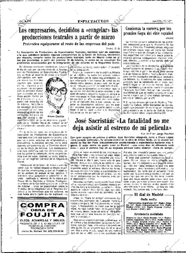 ABC MADRID 20-01-1987 página 64