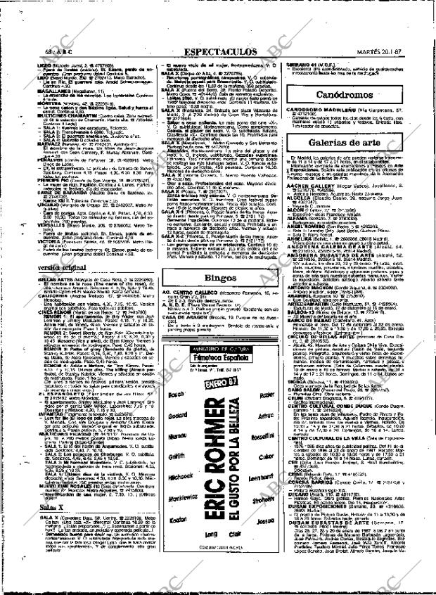 ABC MADRID 20-01-1987 página 68