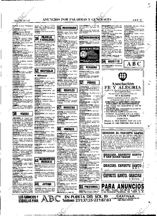 ABC MADRID 20-01-1987 página 87
