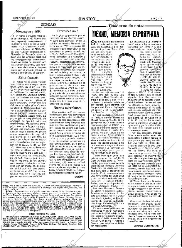ABC MADRID 21-01-1987 página 13