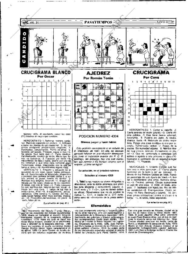 ABC MADRID 22-01-1987 página 94