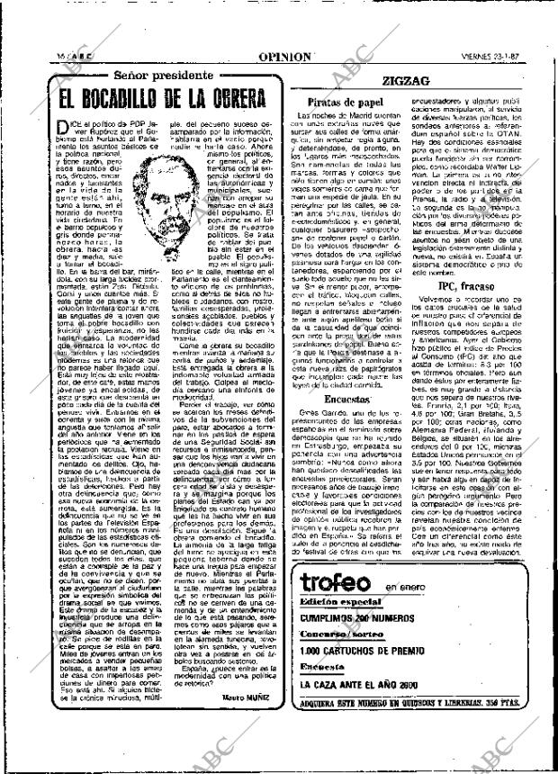 ABC MADRID 23-01-1987 página 16